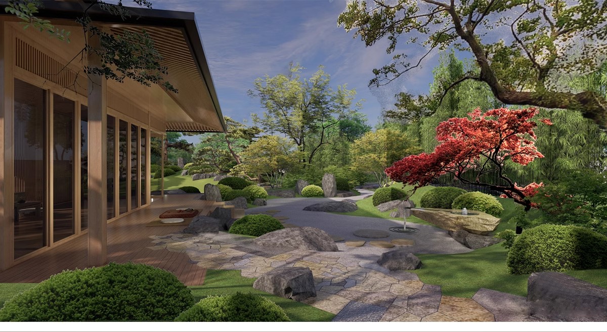 图片[26]-禅意新中式日式别墅庭院茶室枯山水景观假山流水SU模型草图大师-大怪兽分享