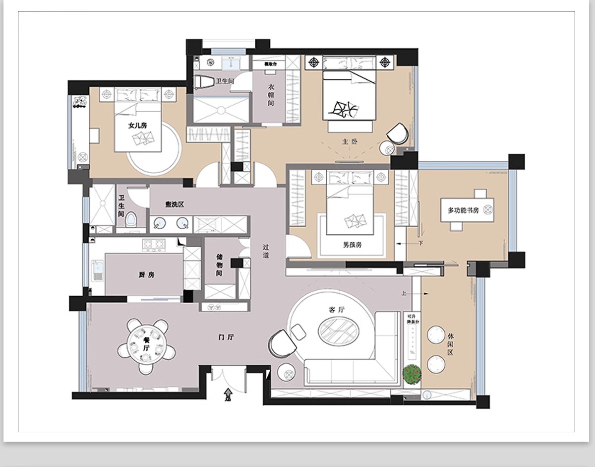 图片[28]-家装室内相同户型图改造66种不同设计方案CAD平面图布局图合集-大怪兽分享
