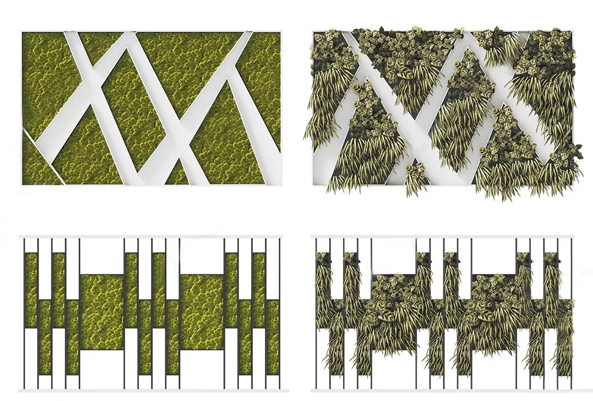 图片[34]-室内植物绿植墙花架垂直绿化绿墙办公室酒店咖啡厅su模型sketchup-大怪兽分享