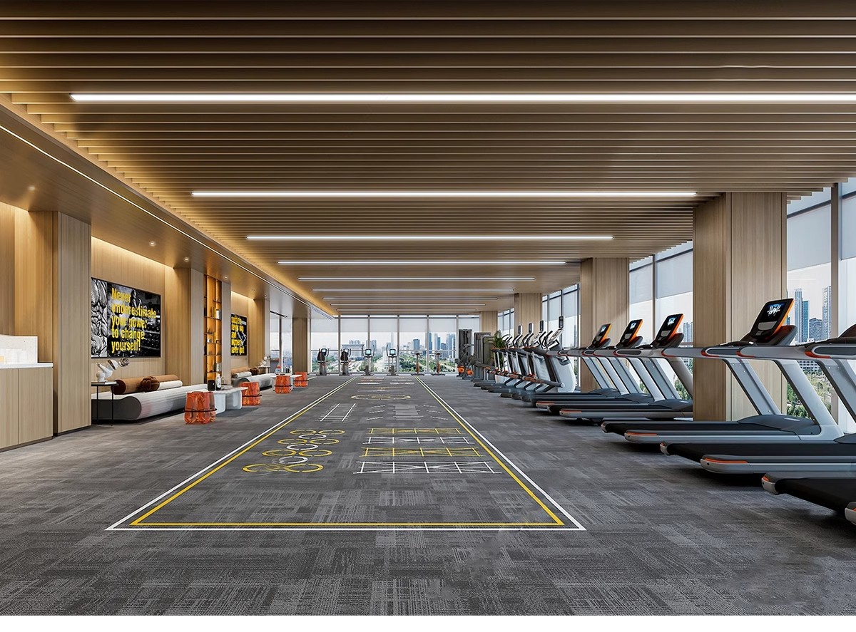 图片[27]-现代工业风健身房SU模型配套CAD施工图俱乐部私教瑜伽室草图大师-大怪兽分享