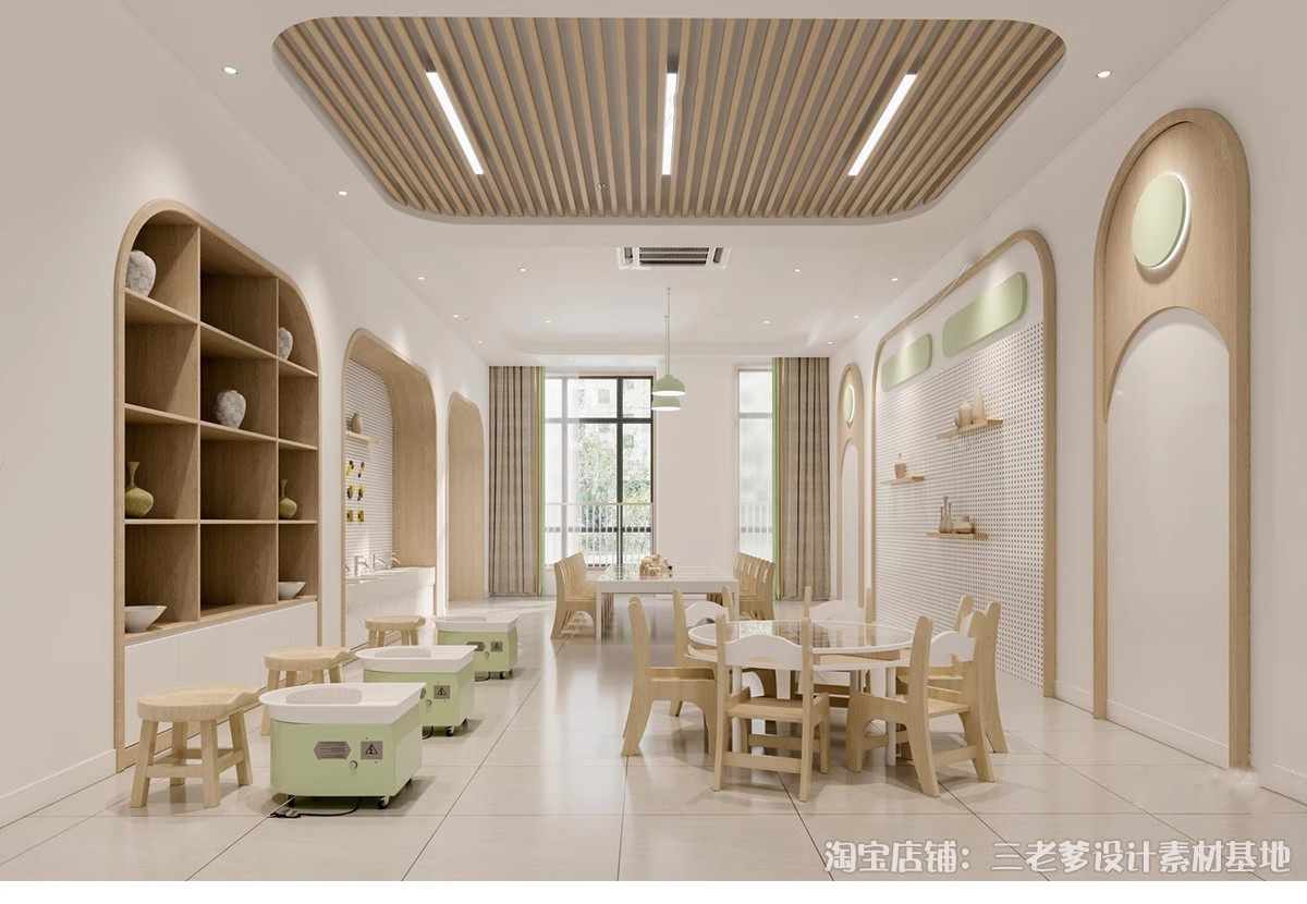 图片[27]-DIY手工坊木工陶艺馆幼儿园教室美工木作培训工坊草图大师su模型-大怪兽分享