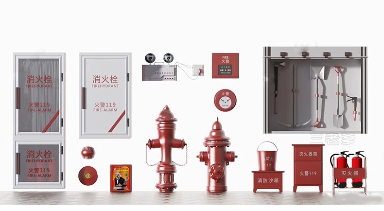 图片[28]-消防门防火安全门应急照明灯消火栓灭火器材SU模型草图大师素材库-大怪兽分享