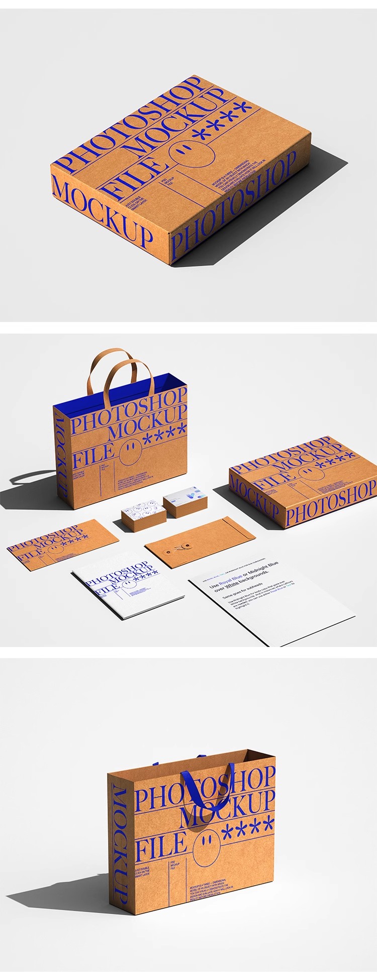图片[5]-9款高级感牛皮纸手提袋包装袋纸盒名片信封VI样机psd设计素材模板-大怪兽分享