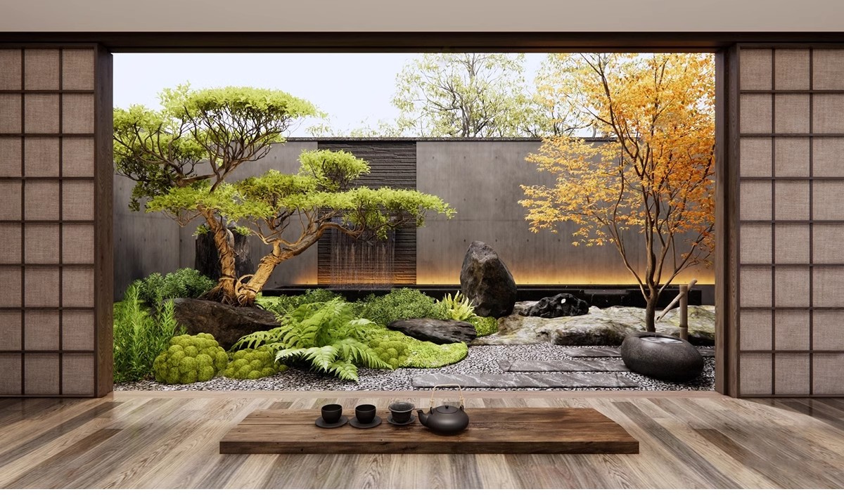 图片[27]-禅意新中式日式别墅庭院茶室枯山水景观假山流水SU模型草图大师-大怪兽分享