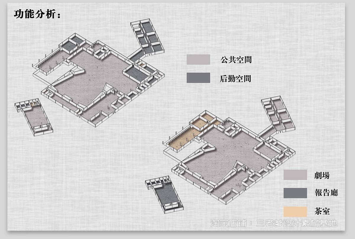 图片[29]-爆炸分层轴侧分析图PSD分层 建筑景观空间竞赛风插画风ps展板素材-大怪兽分享