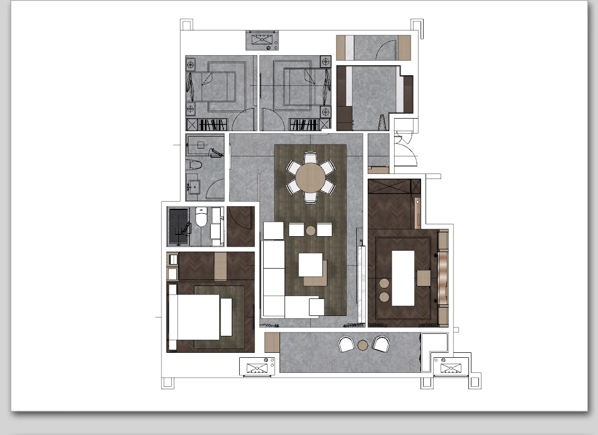 图片[23]-家装全套CAD施工图整套SU模型配套室内设计sketchup草图大师素材-大怪兽分享