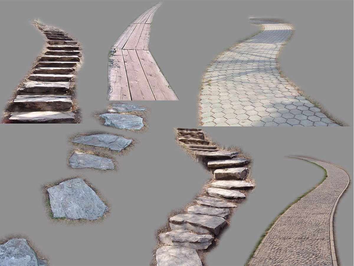 图片[29]-汀步平面彩平图psd素材公园庭院效果踏步石园林小路青石板PS拼贴-大怪兽分享