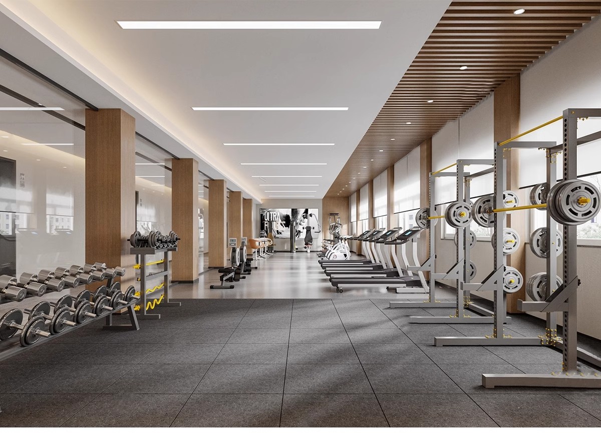 图片[28]-现代工业风健身房SU模型配套CAD施工图俱乐部私教瑜伽室草图大师-大怪兽分享