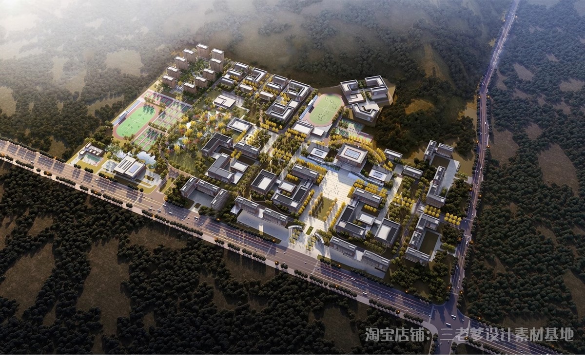 图片[29]-学校建筑大学实验中学小学SU模型校园景观室外教学楼草图大师素材-大怪兽分享