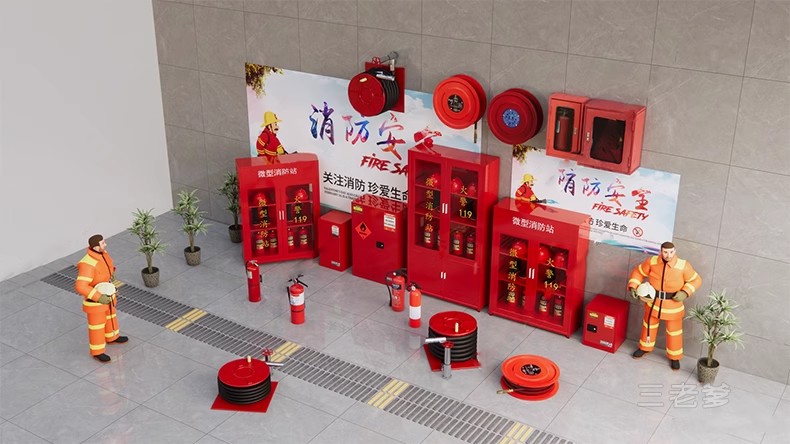 图片[29]-消防门防火安全门应急照明灯消火栓灭火器材SU模型草图大师素材库-大怪兽分享