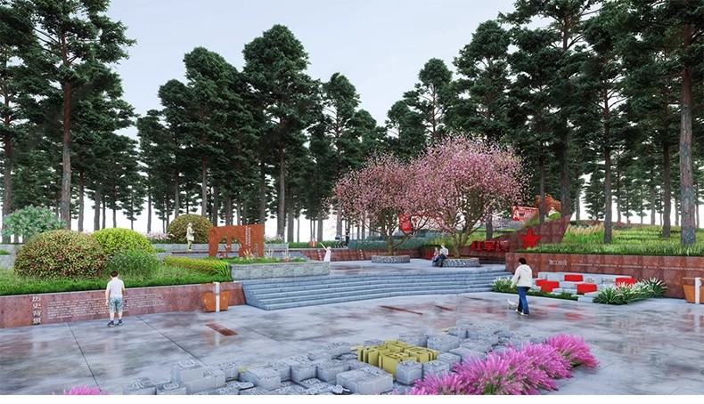 图片[29]-红色文化党建主题美丽乡村新农村公园广场旅游景区草图大师SU模型-大怪兽分享