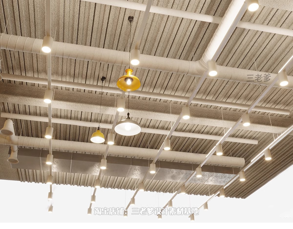 图片[29]-吊顶3D模型 天花顶棚装饰铝扣板风格集成石膏浴霸排气扇3DMAX素材-大怪兽分享