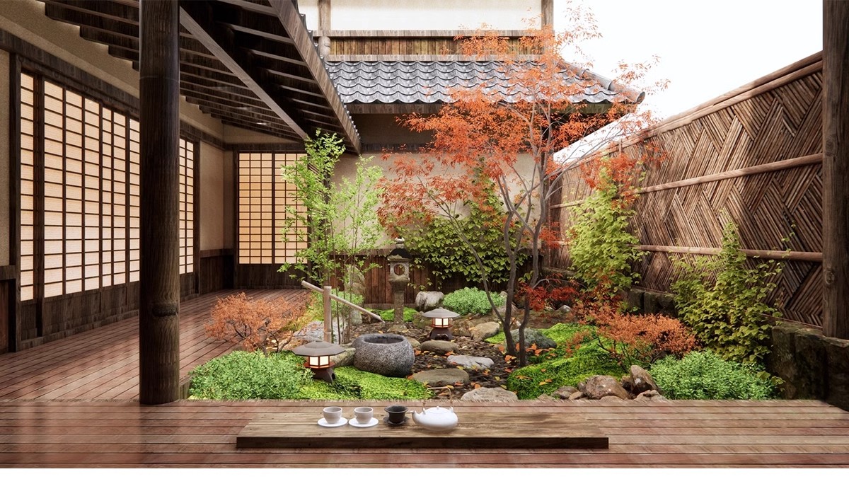 图片[28]-禅意新中式日式别墅庭院茶室枯山水景观假山流水SU模型草图大师-大怪兽分享