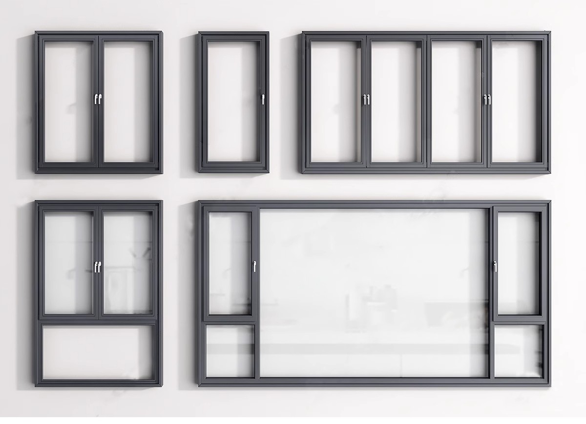 图片[29]-草图大师现代窗户组合推拉窗平开窗落地窗铝合金窗框断桥窗SU模型-大怪兽分享