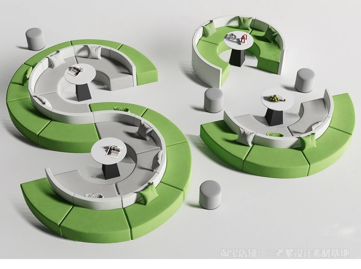 图片[29]-现代北欧咖啡厅餐厅火锅店甜品奶茶店卡座坐椅草图大师SU模型素材-大怪兽分享