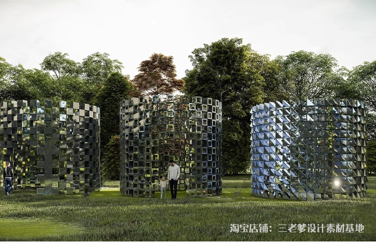 图片[30]-景观园林户外公共艺术装置SU模型 商业广场室外装饰雕塑公园小品-大怪兽分享