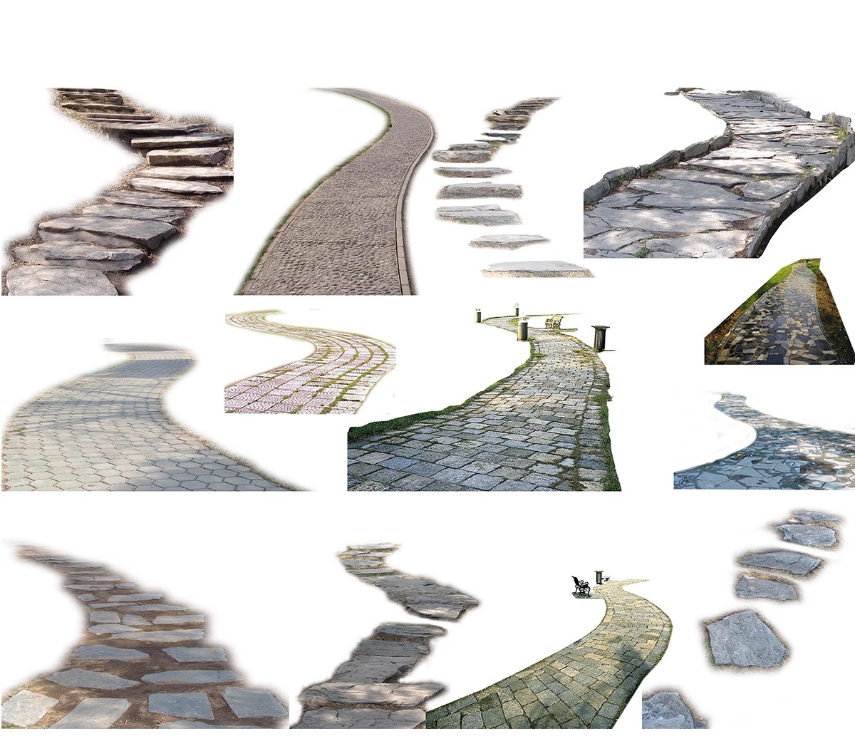 图片[30]-汀步平面彩平图psd素材公园庭院效果踏步石园林小路青石板PS拼贴-大怪兽分享