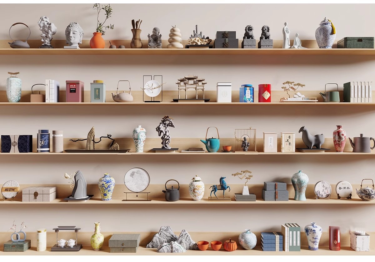 图片[41]-室内SU模型北欧创意雕塑摆件公仔现代装饰品组合挂画草图大师素材-大怪兽分享