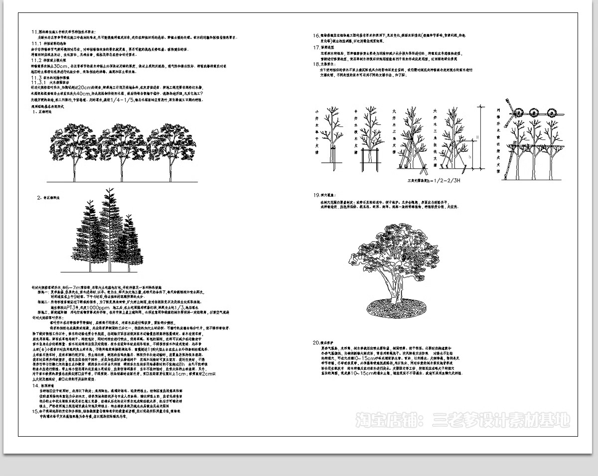 图片[30]-绿化植物种植CAD施工图 园林景观施工大样图详图设计说明图库素材-大怪兽分享