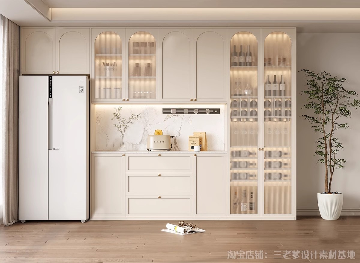 图片[30]-酒柜Sketchup模型库室内家装餐厅置物架博古柜子家具SU模草图大师-大怪兽分享