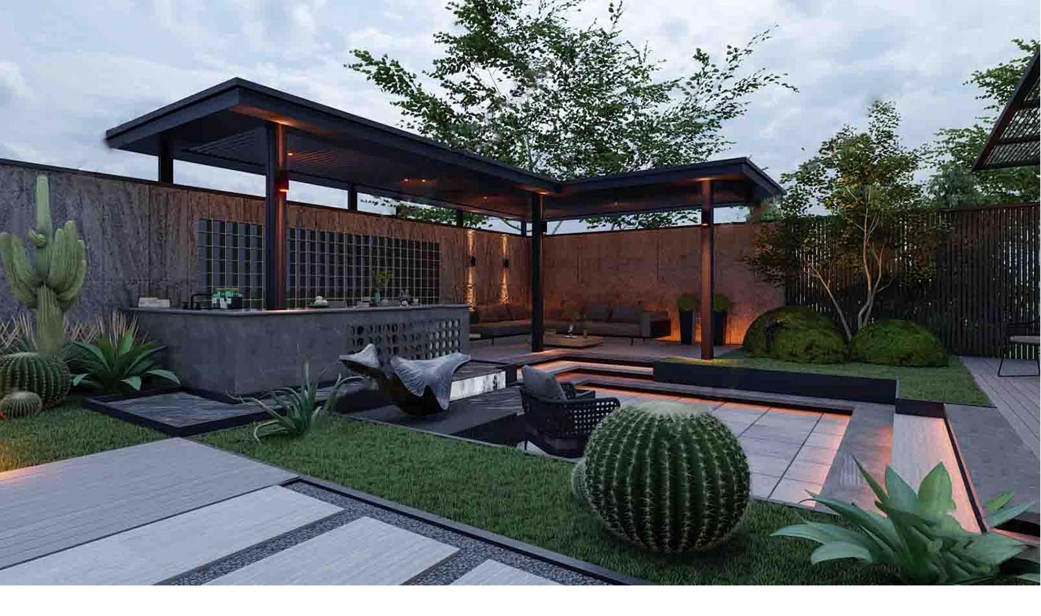 图片[28]-现代新中式庭院花园亭子会客厅铝合金景观亭铝艺休闲凉亭su模型-大怪兽分享