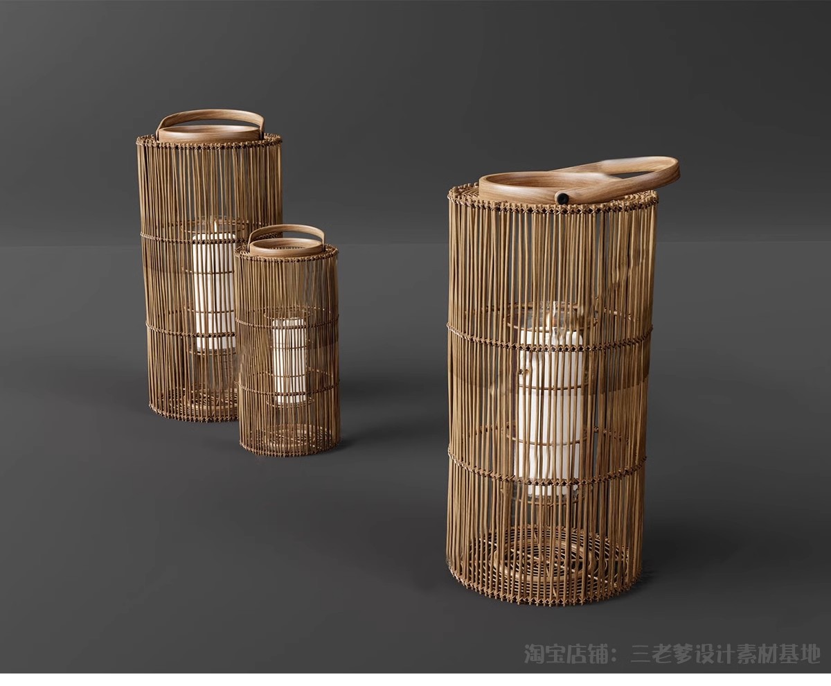 图片[31]-竹编小品su模型素材工艺品民俗文化装饰品竹簸箕篓筐农耕草图大师-大怪兽分享