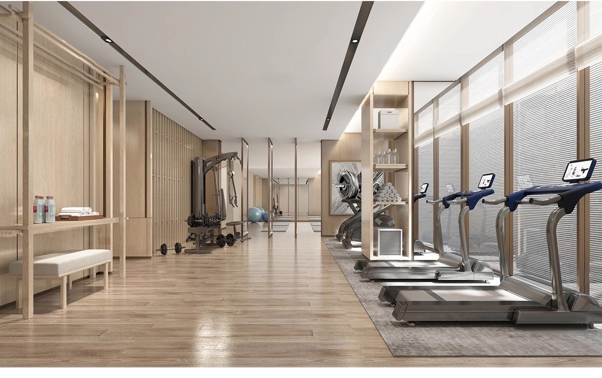 图片[30]-现代工业风健身房SU模型配套CAD施工图俱乐部私教瑜伽室草图大师-大怪兽分享