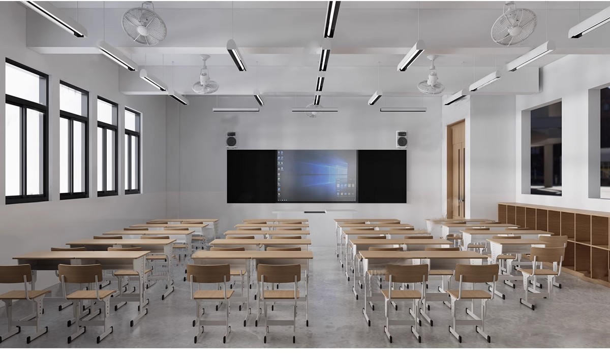 图片[30]-学校教室SU模型实验室阶梯课堂培训班黑板桌椅室内草图大师素材库-大怪兽分享