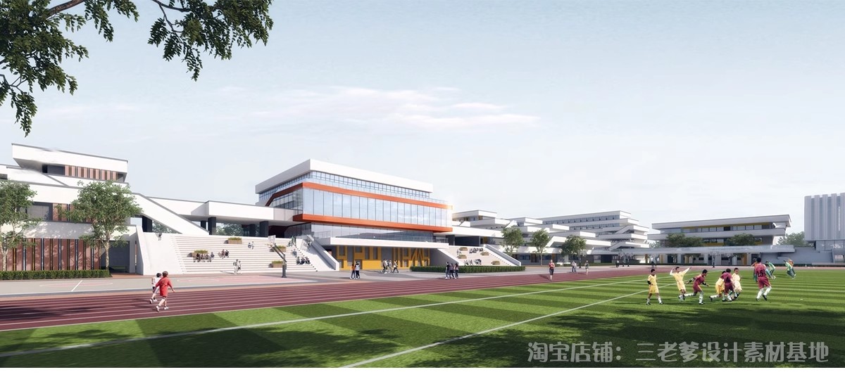 图片[31]-学校建筑大学实验中学小学SU模型校园景观室外教学楼草图大师素材-大怪兽分享
