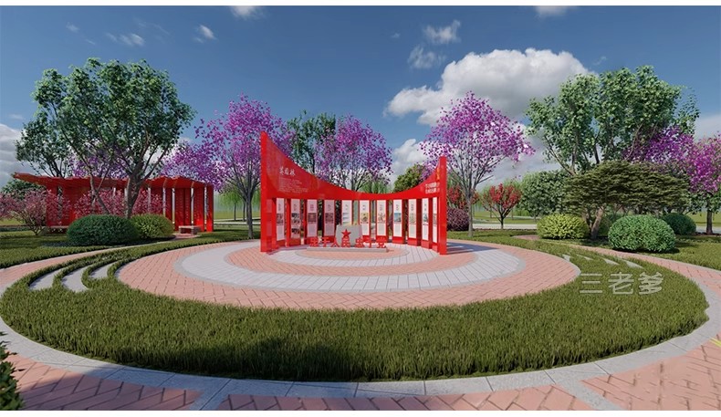 图片[31]-红色文化党建主题美丽乡村新农村公园广场旅游景区草图大师SU模型-大怪兽分享