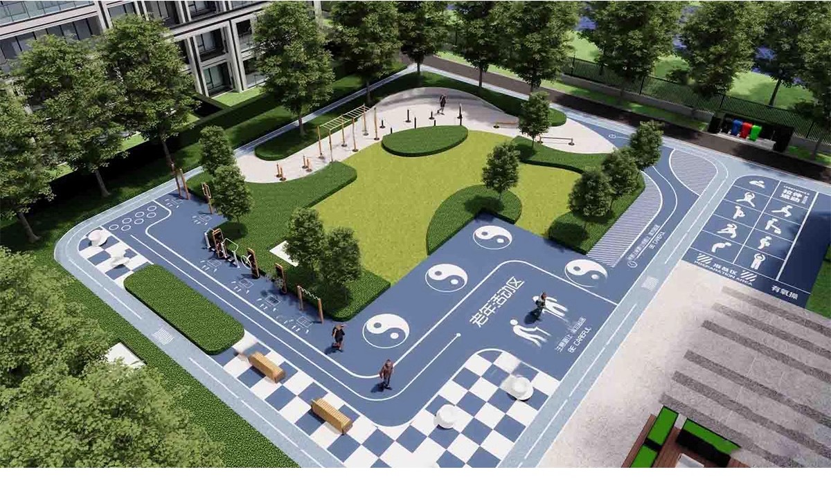 图片[31]-公园住宅小区老年活动区棋牌休闲广场景观节点运动健身场地su模型-大怪兽分享