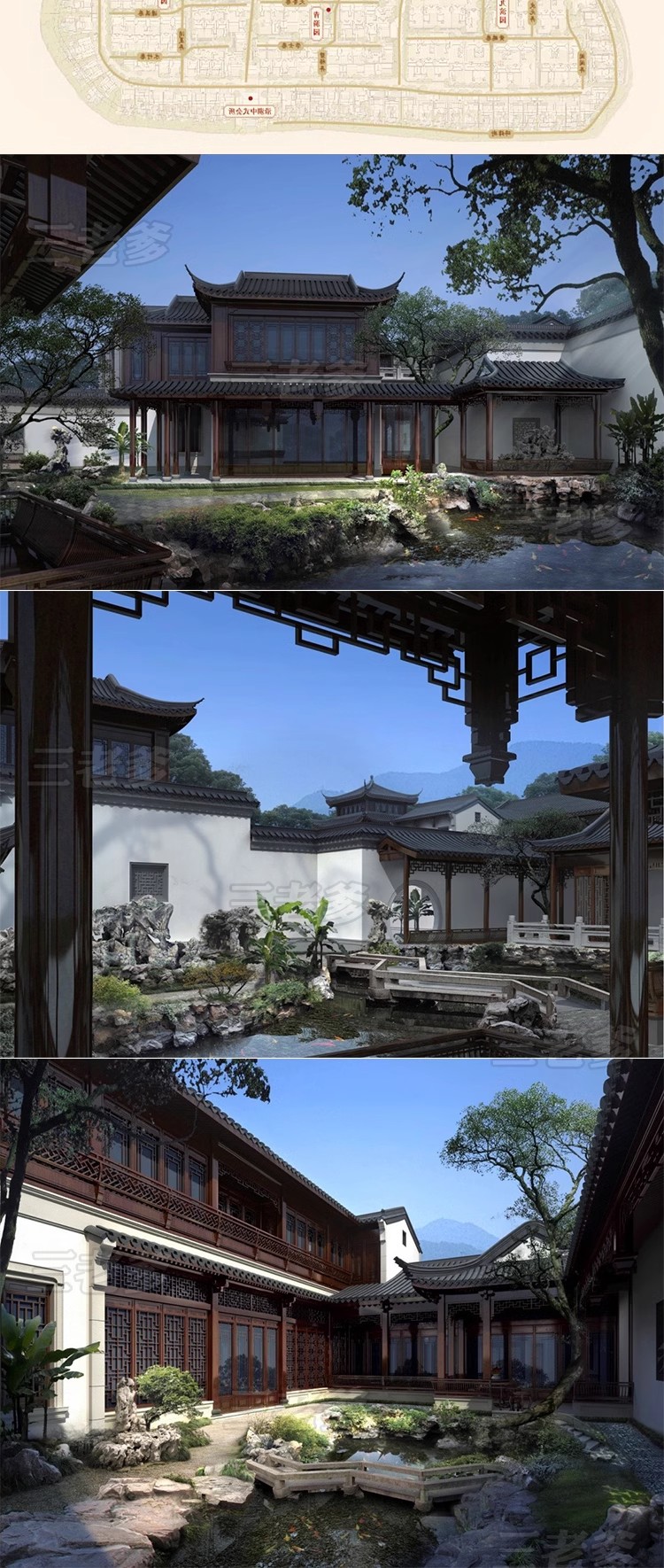 图片[31]-古典园林平面图CAD施工图中式仿古建筑景观景区庭院方案素材图库-大怪兽分享