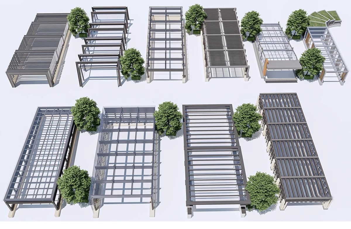 图片[30]-小区景观构筑物住宅建筑地下停车库停车场出入口SU模型库草图大师-大怪兽分享