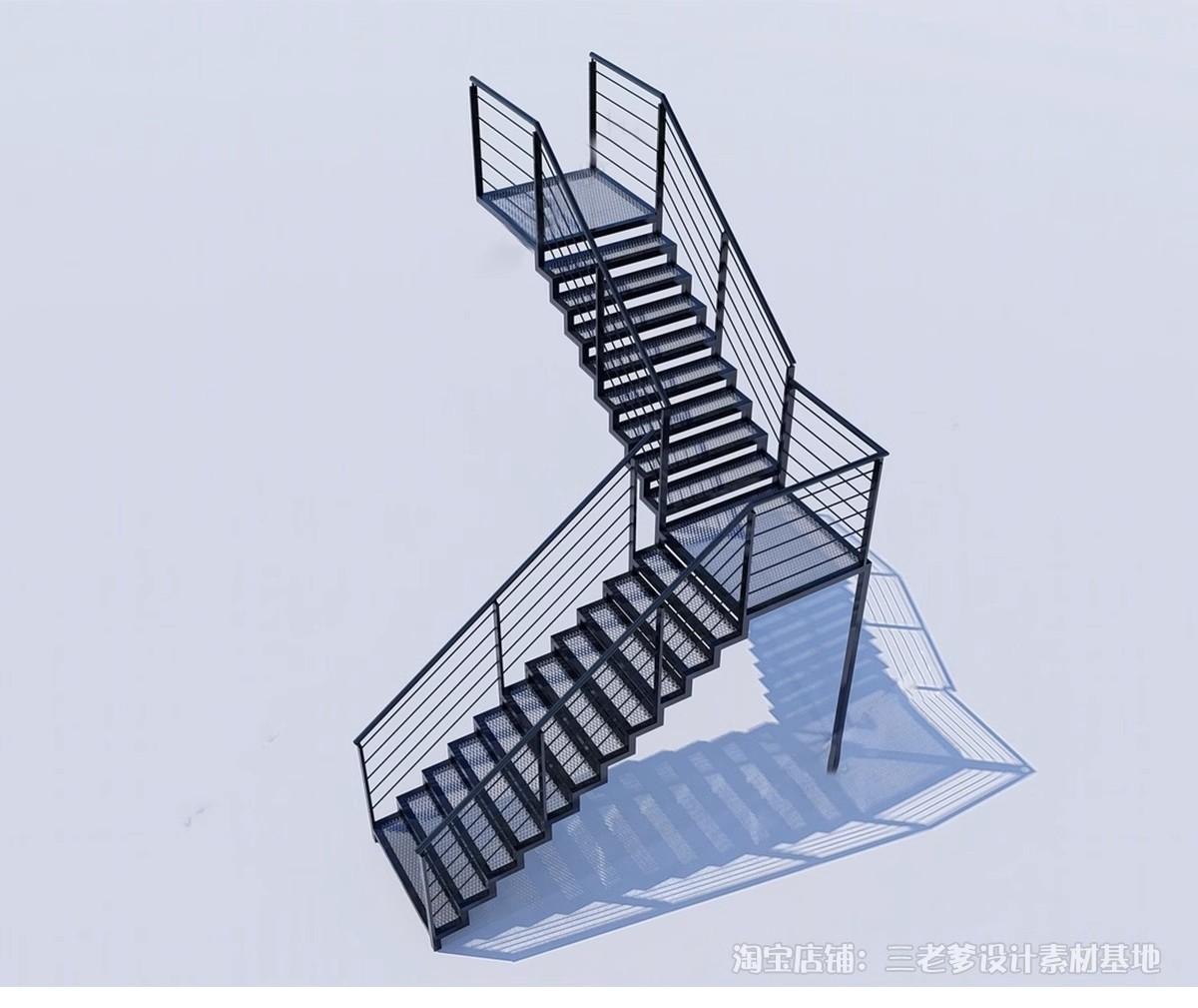 图片[31]-户外钢结构楼梯SU模型建筑工地安全爬梯设计sketchup草图大师素材-大怪兽分享