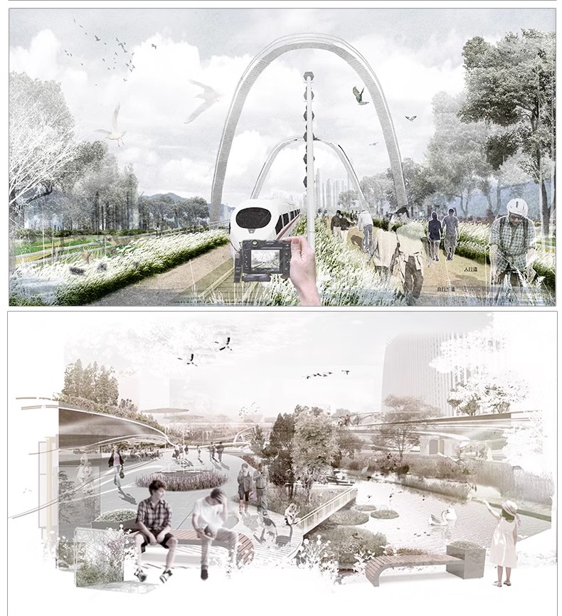 图片[28]-竞赛拼贴风高级灰景观园林建筑公园广场PS效果图素材PSD分层源件-大怪兽分享