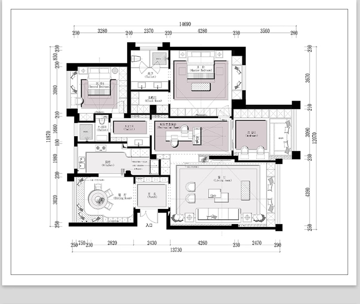 图片[31]-家装室内相同户型图改造66种不同设计方案CAD平面图布局图合集-大怪兽分享