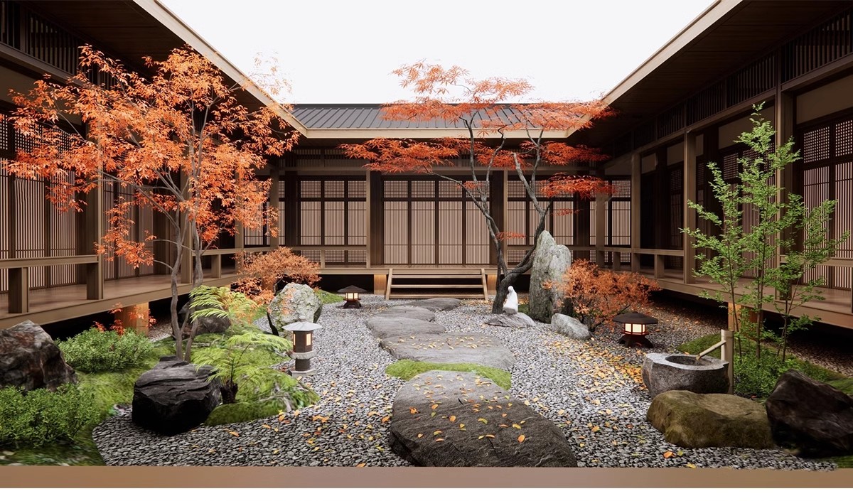 图片[31]-禅意新中式日式别墅庭院茶室枯山水景观假山流水SU模型草图大师-大怪兽分享