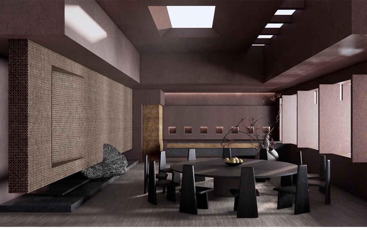 图片[31]-侘寂风餐厅室内设计饭店奶茶店咖啡厅餐饮空间工装草图大师SU模型-大怪兽分享