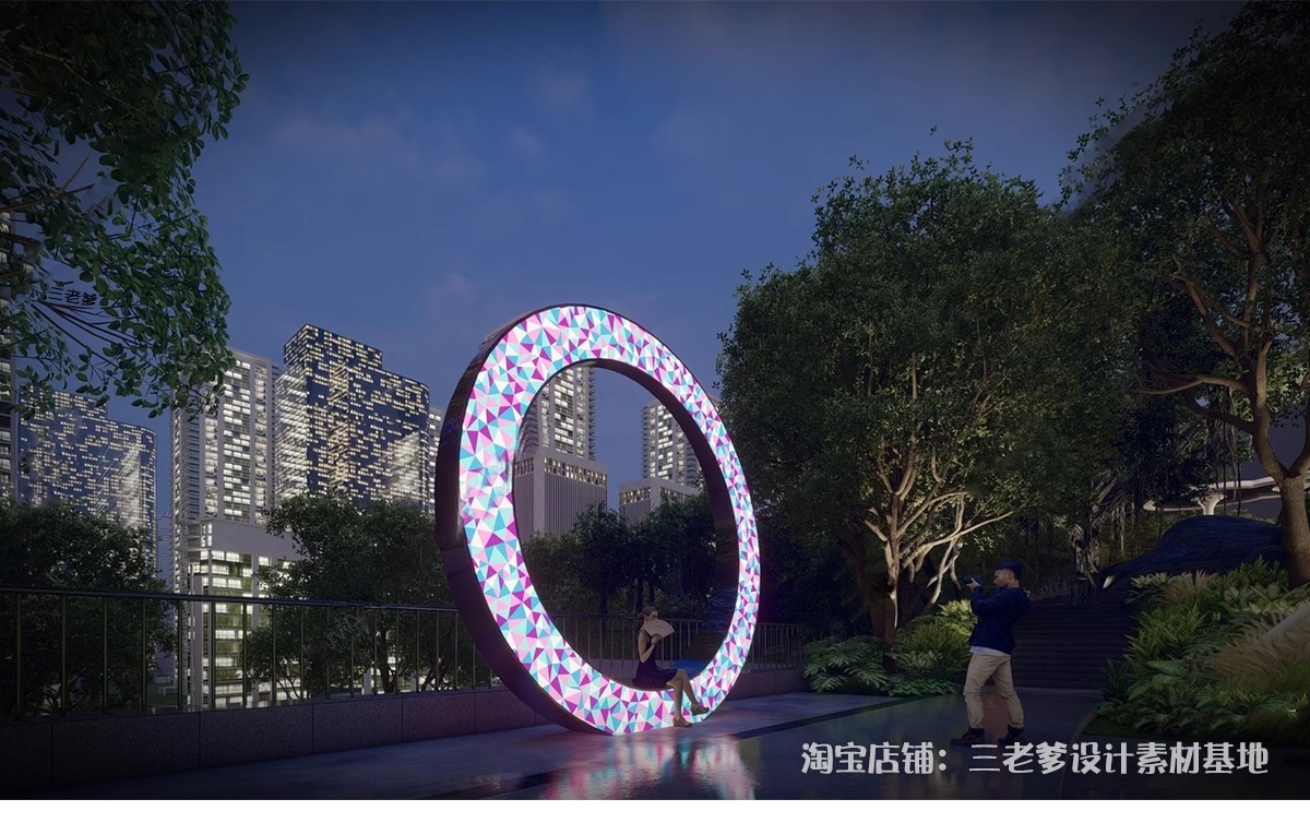 图片[32]-景观园林户外公共艺术装置SU模型 商业广场室外装饰雕塑公园小品-大怪兽分享
