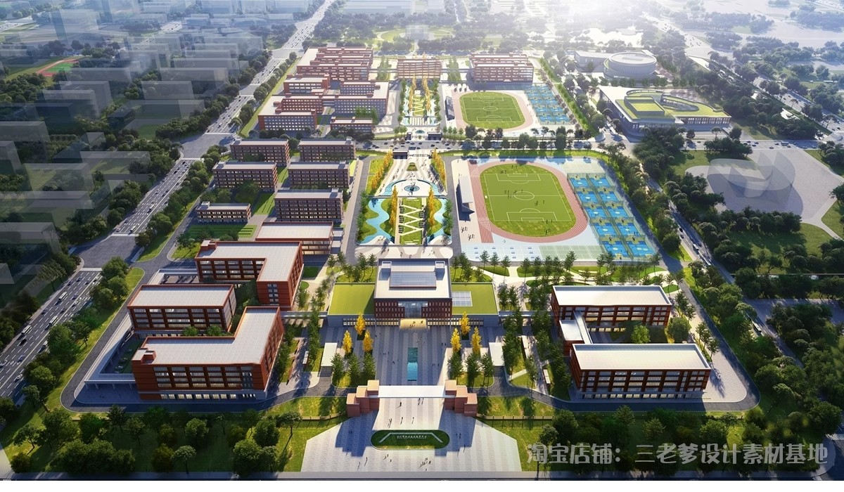 图片[32]-学校建筑大学实验中学小学SU模型校园景观室外教学楼草图大师素材-大怪兽分享