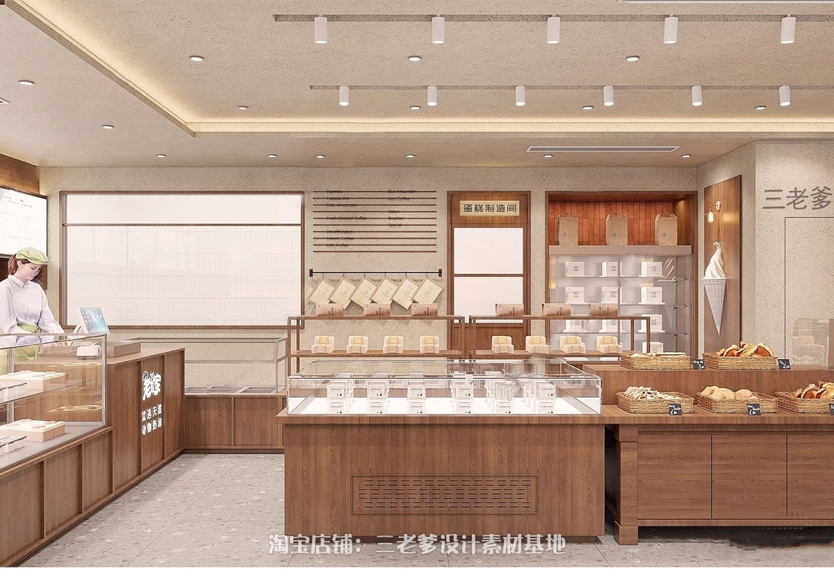 图片[21]-蛋糕店现代北欧小清新甜品店面包屋西饼屋烘焙坊草图大师SU模型-大怪兽分享