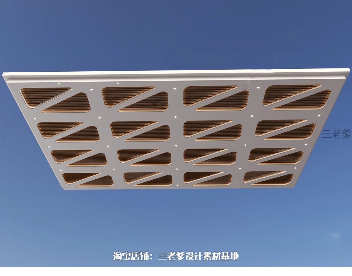 图片[33]-吊顶3D模型 天花顶棚装饰铝扣板风格集成石膏浴霸排气扇3DMAX素材-大怪兽分享