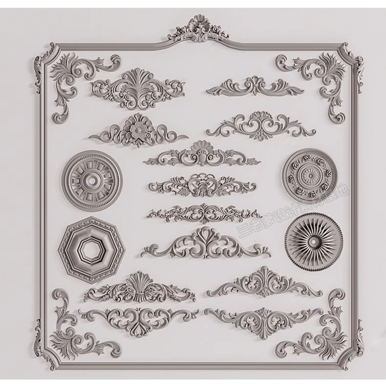 图片[33]-草图大师新中式角花角线花格窗花木雕金属镂空雕花窗镂花窗SU模型-大怪兽分享