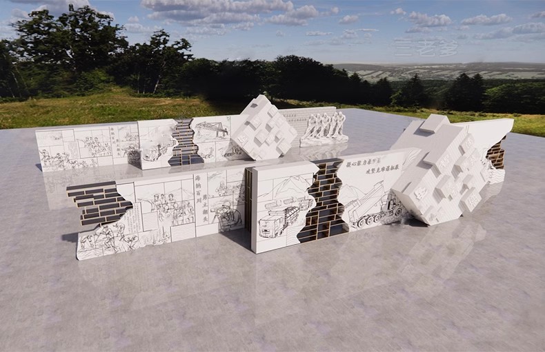 图片[33]-特色文化中式景观墙su模型小品艺术浮雕柱徽派白墙景墙庭院雕塑-大怪兽分享