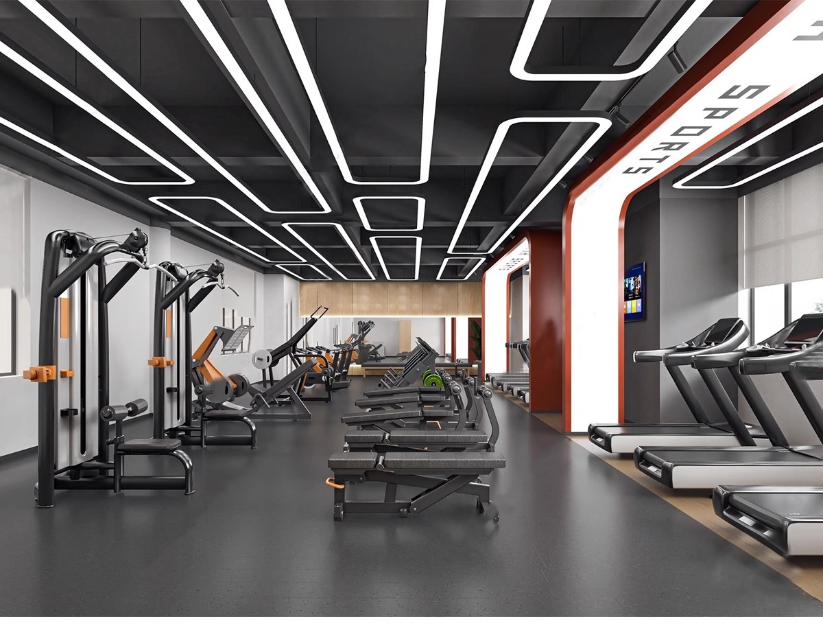 图片[32]-现代工业风健身房SU模型配套CAD施工图俱乐部私教瑜伽室草图大师-大怪兽分享