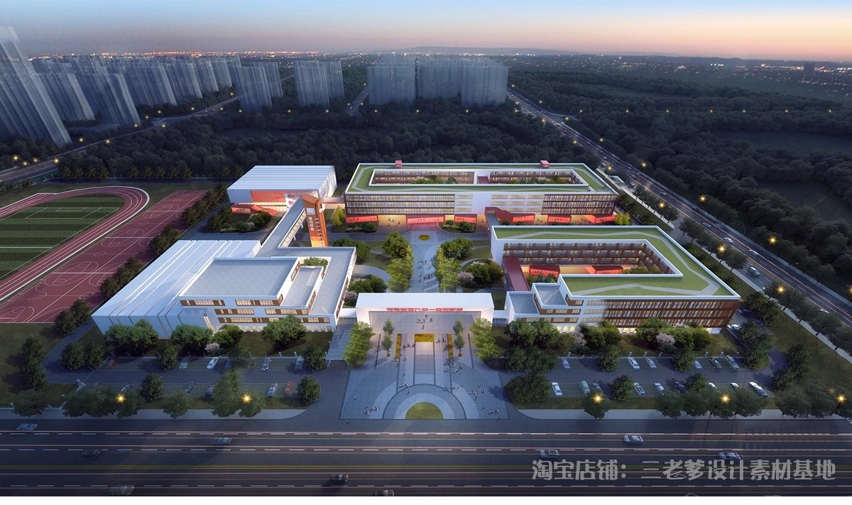 图片[33]-学校建筑大学实验中学小学SU模型校园景观室外教学楼草图大师素材-大怪兽分享