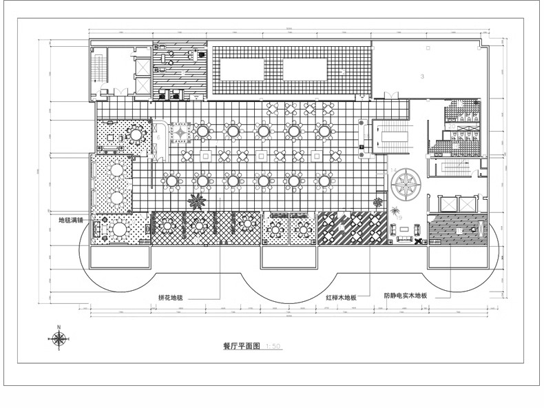 图片[34]-学生职工餐厅装修CAD施工图纸 学校大学食堂建筑设计平面图效果图-大怪兽分享