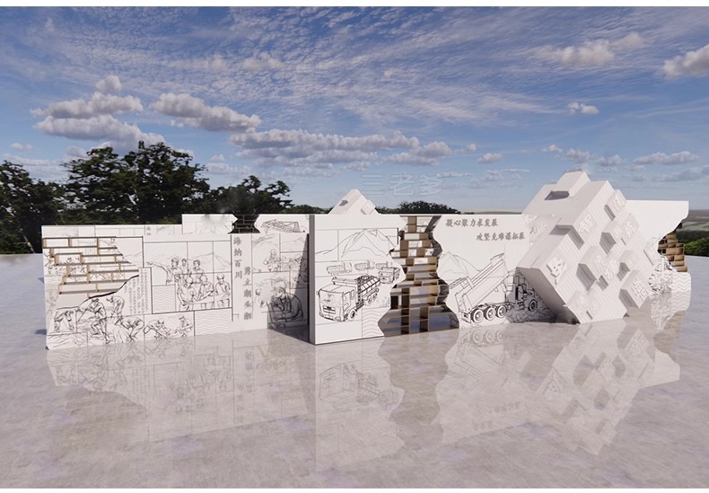 图片[34]-特色文化中式景观墙su模型小品艺术浮雕柱徽派白墙景墙庭院雕塑-大怪兽分享