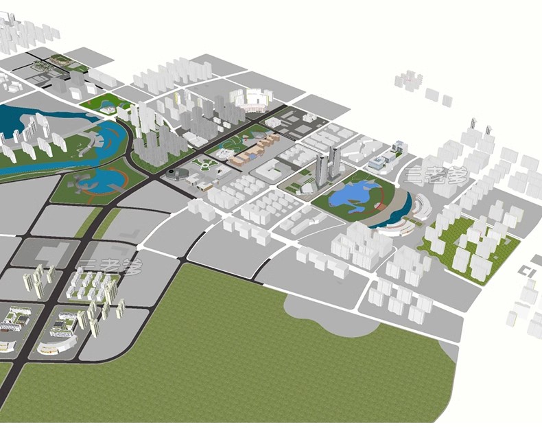 图片[34]-城市设计规划SU模型白膜白模景观建筑鸟瞰草图大师sketchup素材库-大怪兽分享