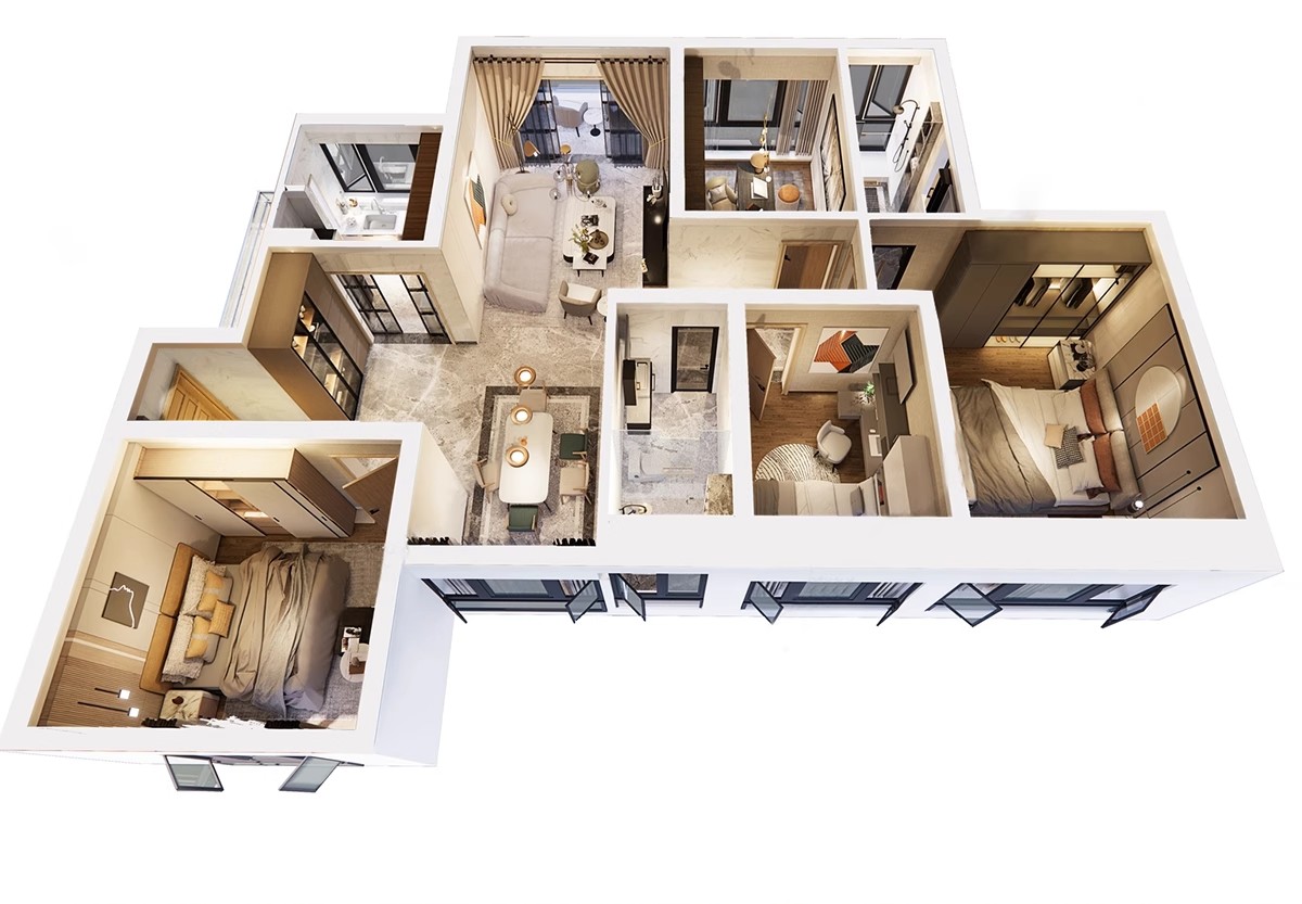 图片[42]-家装全屋整套客厅卧室厨房北欧现代新中式整体全套室内设计SU模型-大怪兽分享